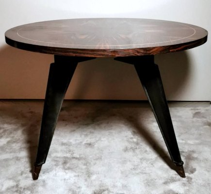 Large Vintage Italian Round Coffee Table, 1950-QRS-1779572