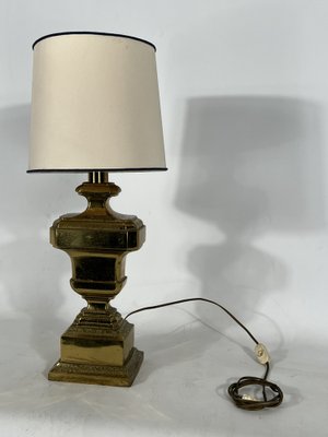 Large Vintage Italian Solid Brass Table Lamp, 1950s-OT-1279303