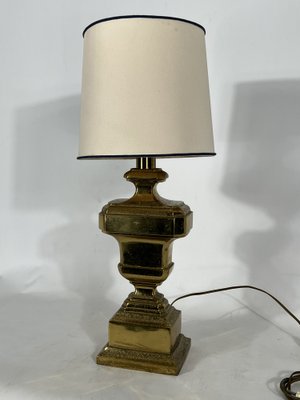 Large Vintage Italian Solid Brass Table Lamp, 1950s-OT-1279303