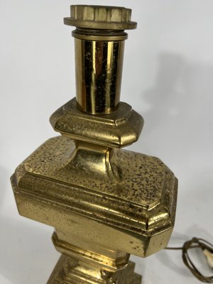 Large Vintage Italian Solid Brass Table Lamp, 1950s-OT-1279303