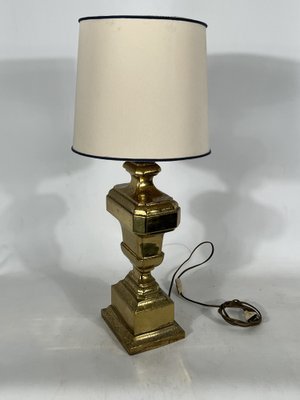 Large Vintage Italian Solid Brass Table Lamp, 1950s-OT-1279303