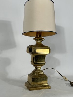 Large Vintage Italian Solid Brass Table Lamp, 1950s-OT-1279303