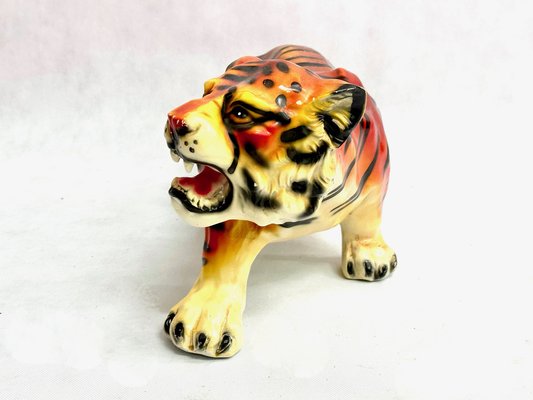 Large Vintage Italian Tiger Statue in Resin, 1970s-ZCY-1778064