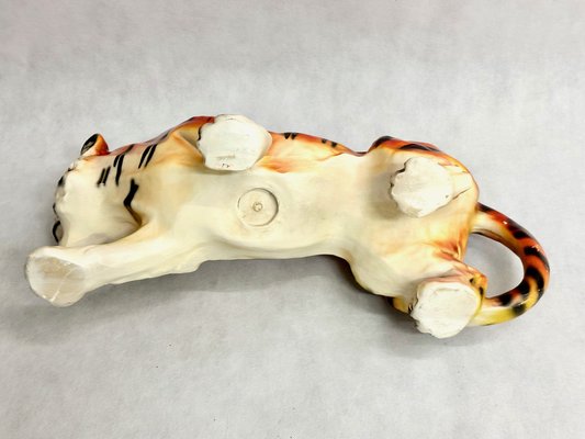 Large Vintage Italian Tiger Statue in Resin, 1970s-ZCY-1778064