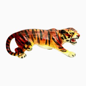 Large Vintage Italian Tiger Statue in Resin, 1970s-ZCY-1778064