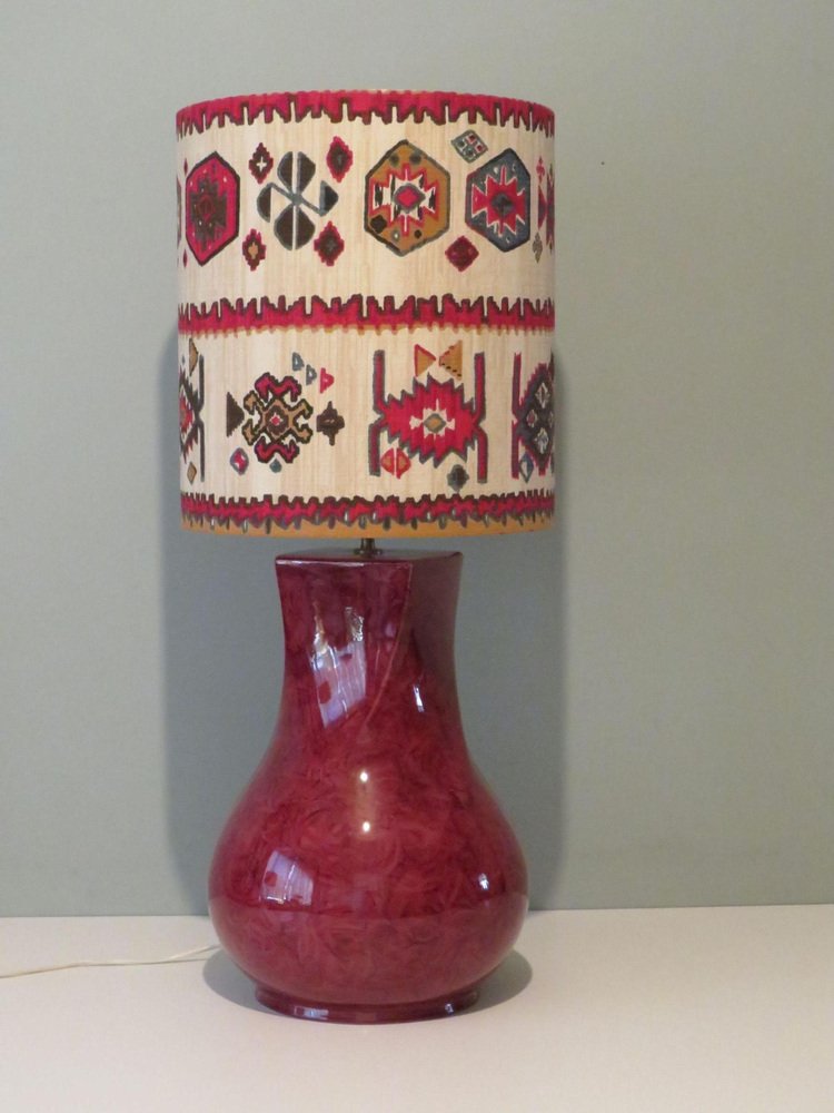 Large Vintage Kostka Table Lamp in Ceramic, 1970s