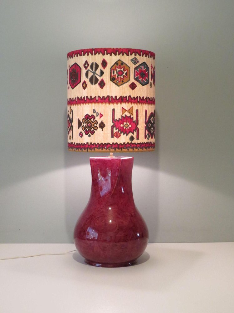 Large Vintage Kostka Table Lamp in Ceramic, 1970s