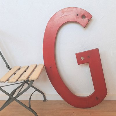 Large Vintage Metal Letter, 1950s-WK-2020121