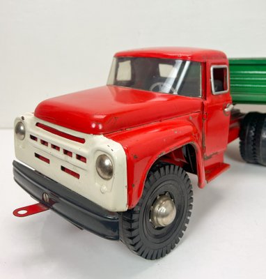 Large Vintage Metal Russian Truck with Trailer, 1986-WZZ-1730045