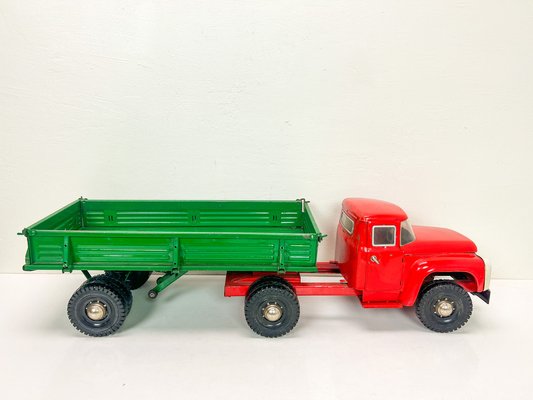 Large Vintage Metal Russian Truck with Trailer, 1986-WZZ-1730045