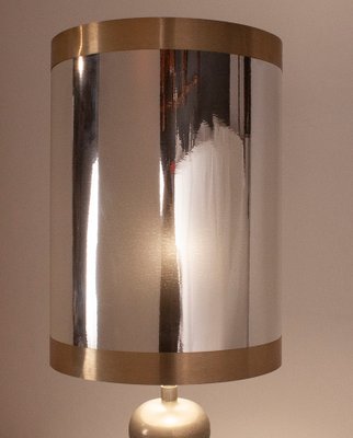 Large Vintage Metal Table Lamp, Italy, 1970s-KT-1240243