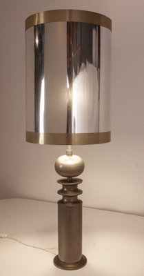 Large Vintage Metal Table Lamp, Italy, 1970s-KT-1240243