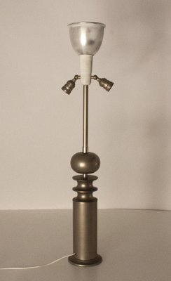 Large Vintage Metal Table Lamp, Italy, 1970s-KT-1240243