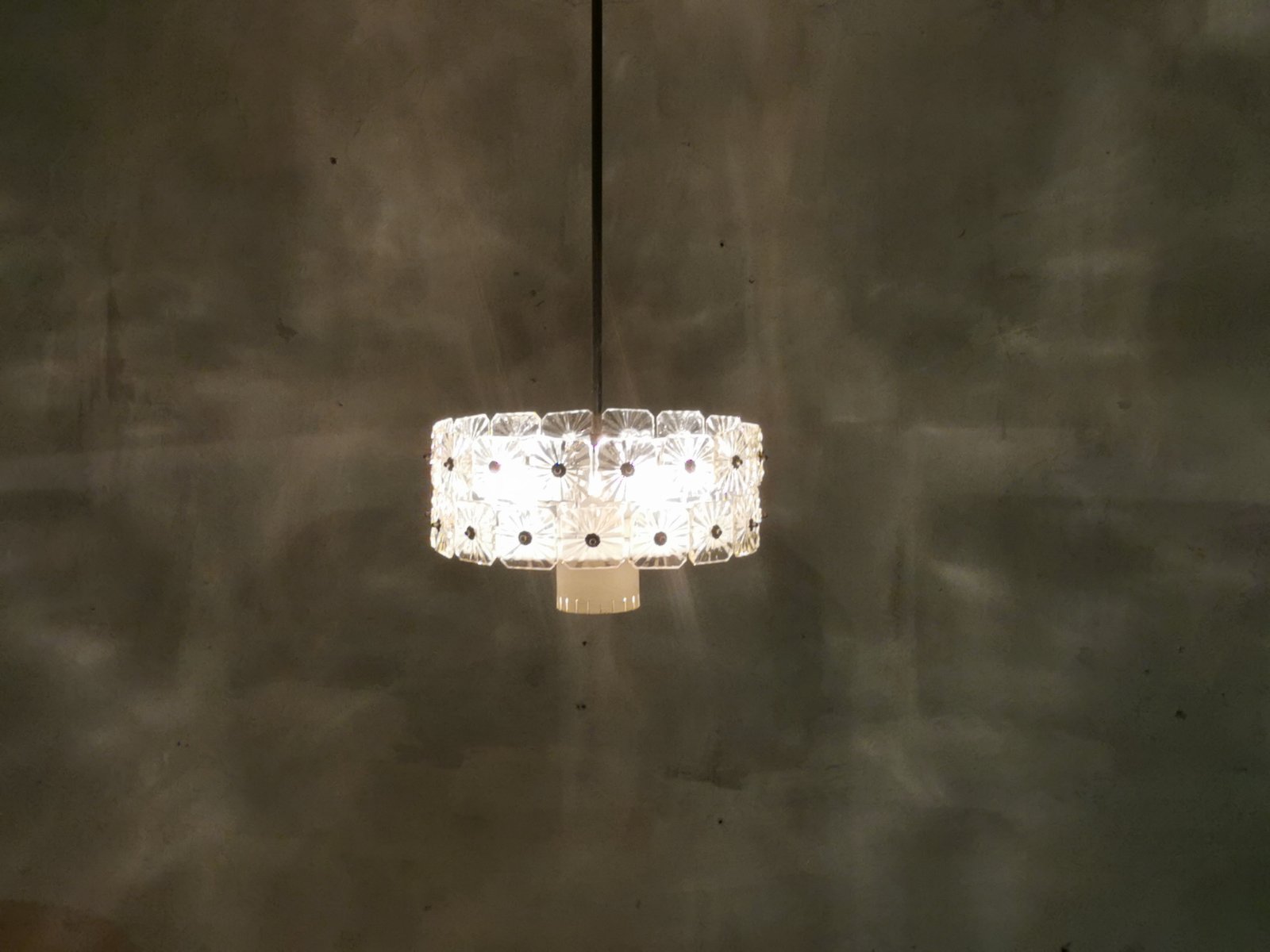 Large Vintage Mid-Century Ceiling Light from LBL, 1960s