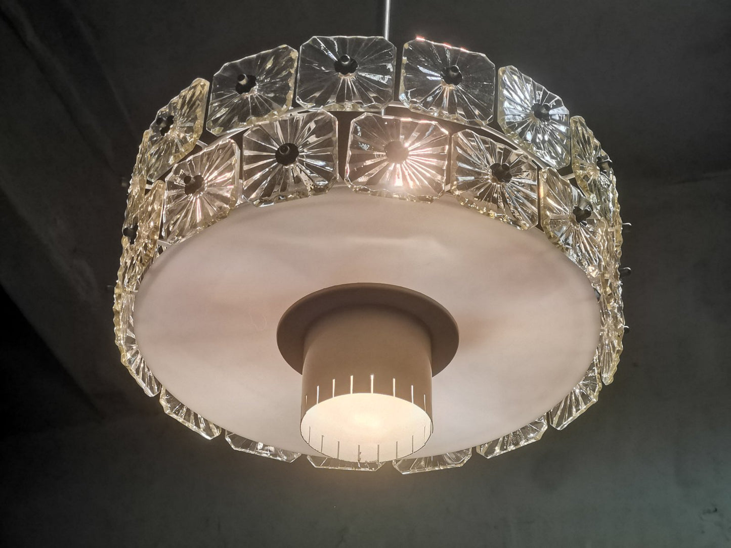 Large Vintage Mid-Century Ceiling Light from LBL, 1960s