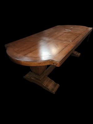 Large Vintage Oak Monastery Table, 1970s-HJH-2014858