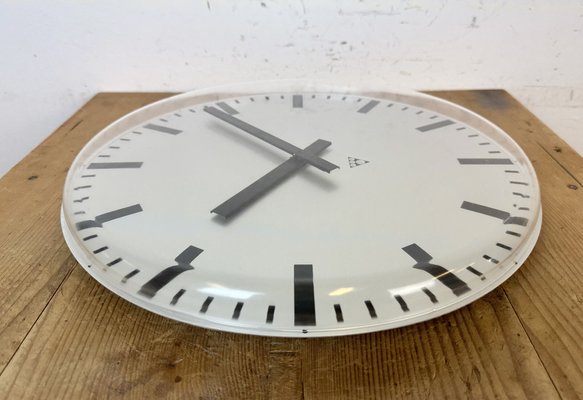 Large Vintage Office Wall Clock from Pragotron, 1980s-CGF-1757959