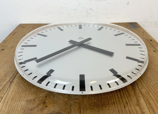 Large Vintage Office Wall Clock from Pragotron, 1980s-CGF-1757959