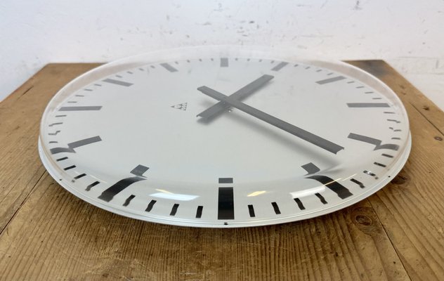 Large Vintage Office Wall Clock from Pragotron, 1980s-CGF-1757959