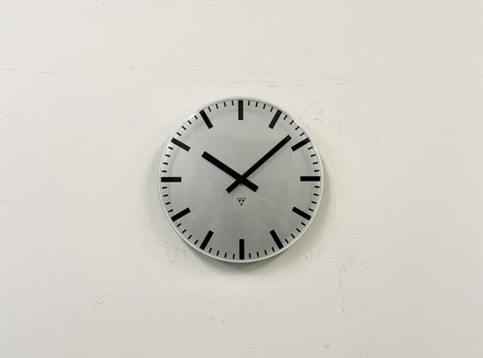 Large Vintage Office Wall Clock from Pragotron, 1980s-CGF-1757959