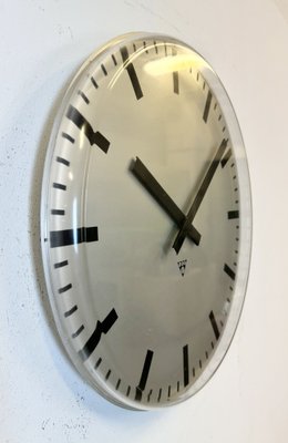 Large Vintage Office Wall Clock from Pragotron, 1980s-CGF-1757959