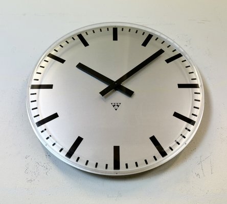 Large Vintage Office Wall Clock from Pragotron, 1980s-CGF-1757959