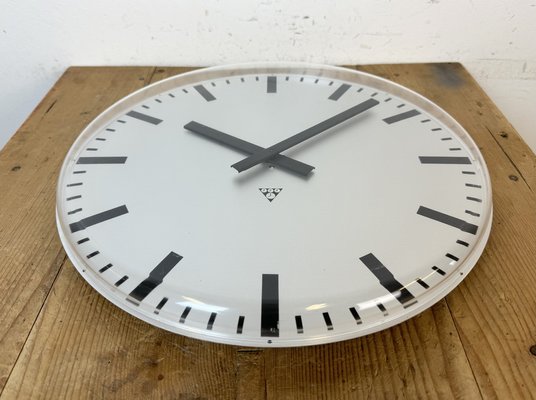 Large Vintage Office Wall Clock from Pragotron, 1980s-CGF-1757959