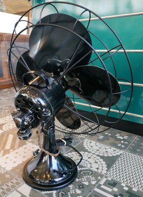 Large Vintage Oscillating Table Fan from Diehl, USA, 1930s-QUC-982587