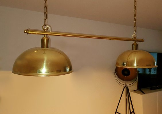 Large Vintage Pendant Light in Brass, 1960s-GUT-2036710