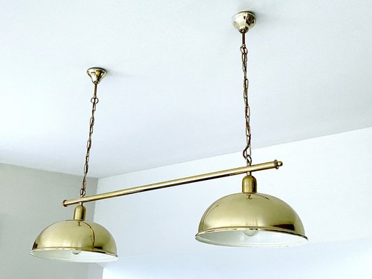 Large Vintage Pendant Light in Brass, 1960s-GUT-2036710