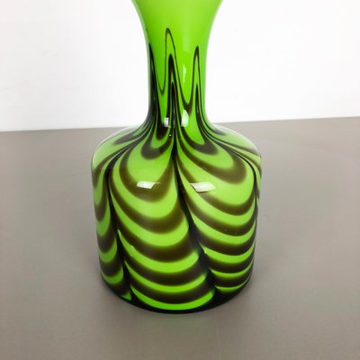 Large Vintage Pop Art Green Opaline Vase, Italy, 1970s-QZ-1075956