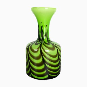 Large Vintage Pop Art Green Opaline Vase, Italy, 1970s-QZ-1075956