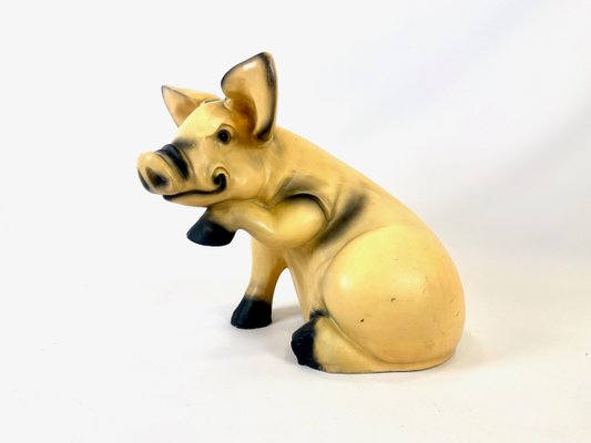 Large Vintage Resin Garden Pig Figure, 1980s-ZCY-2027830