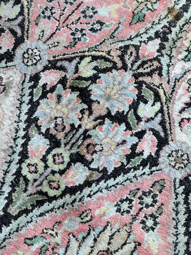 Large Vintage Silk Kashmir Rug, 1980s