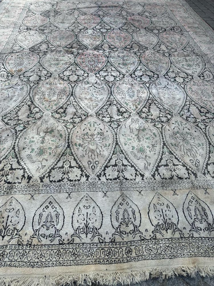 Large Vintage Silk Kashmir Rug, 1980s