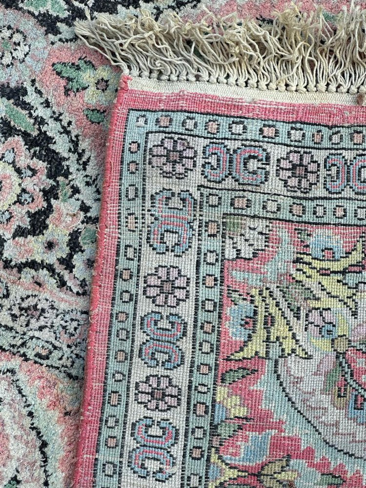 Large Vintage Silk Kashmir Rug, 1980s