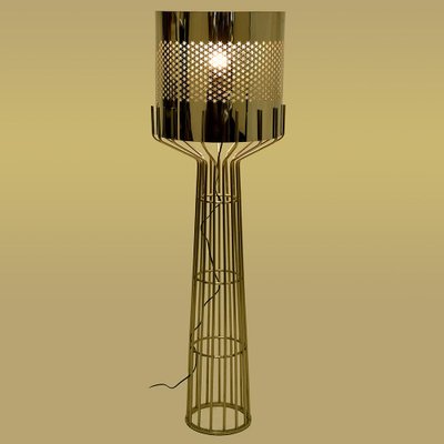 Large Vintage Stainless Steel Lamp-NQ-1824817