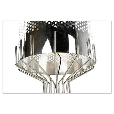 Large Vintage Stainless Steel Lamp-NQ-1824817