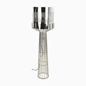 Large Vintage Stainless Steel Lamp-NQ-1824817