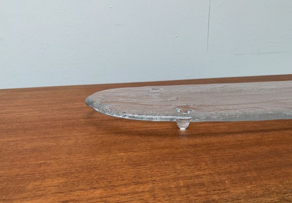 Large Vintage Swedish Glass Fish Plate from Pukeberg Glass-UAH-1114958