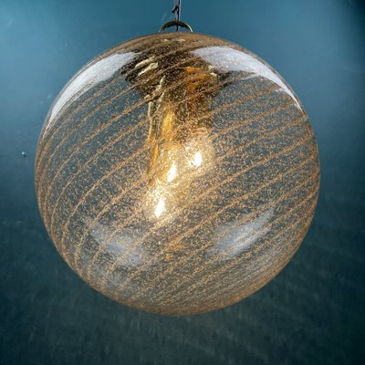 Large Vintage Swirled Murano Glass Pendant Lamp from La Murrina, Italy, 1970s-WQC-1250493