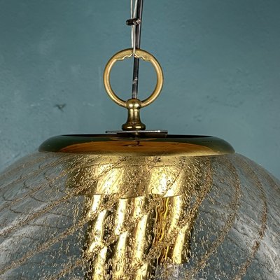 Large Vintage Swirled Murano Glass Pendant Lamp from La Murrina, Italy, 1970s-WQC-1250493