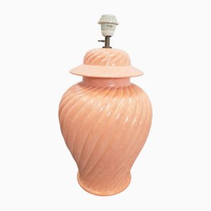 Large Vintage Table Lamp in Pink Ceramic from Kostka, France, 1980s-AXJ-1703917