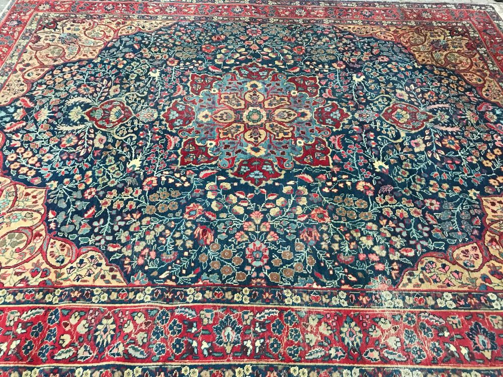 Large Vintage Tabriz Rug, 1890s