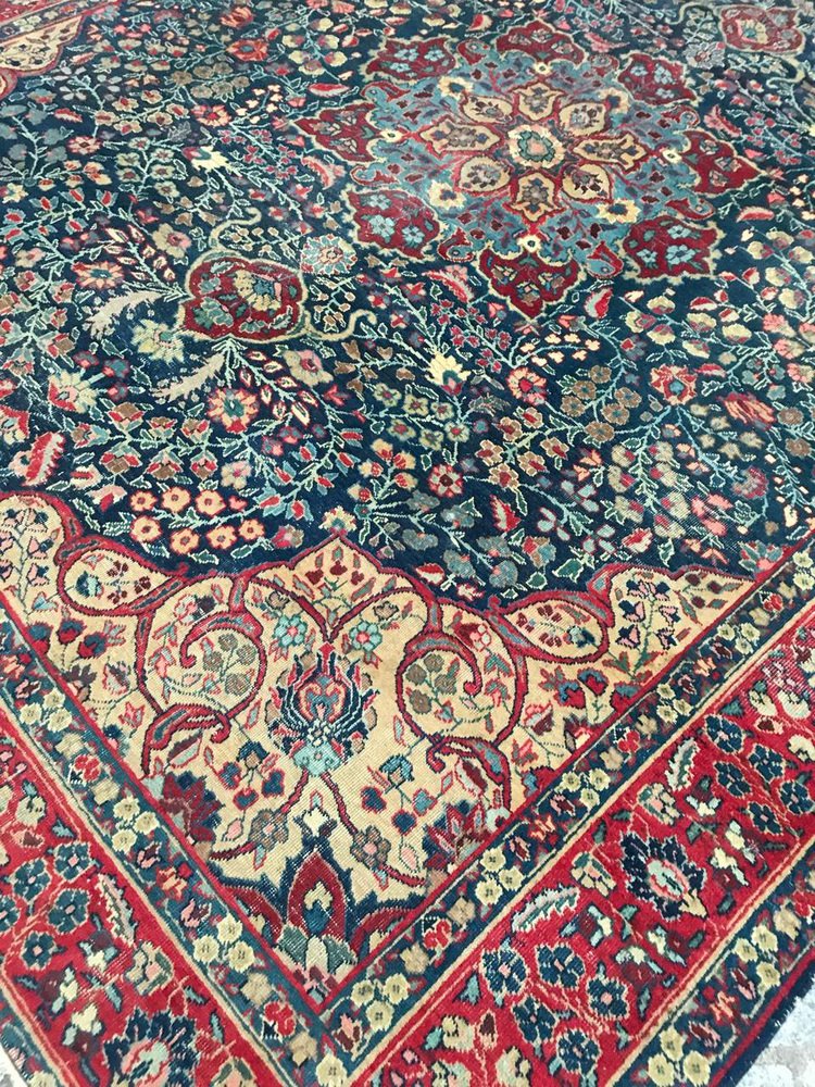 Large Vintage Tabriz Rug, 1890s