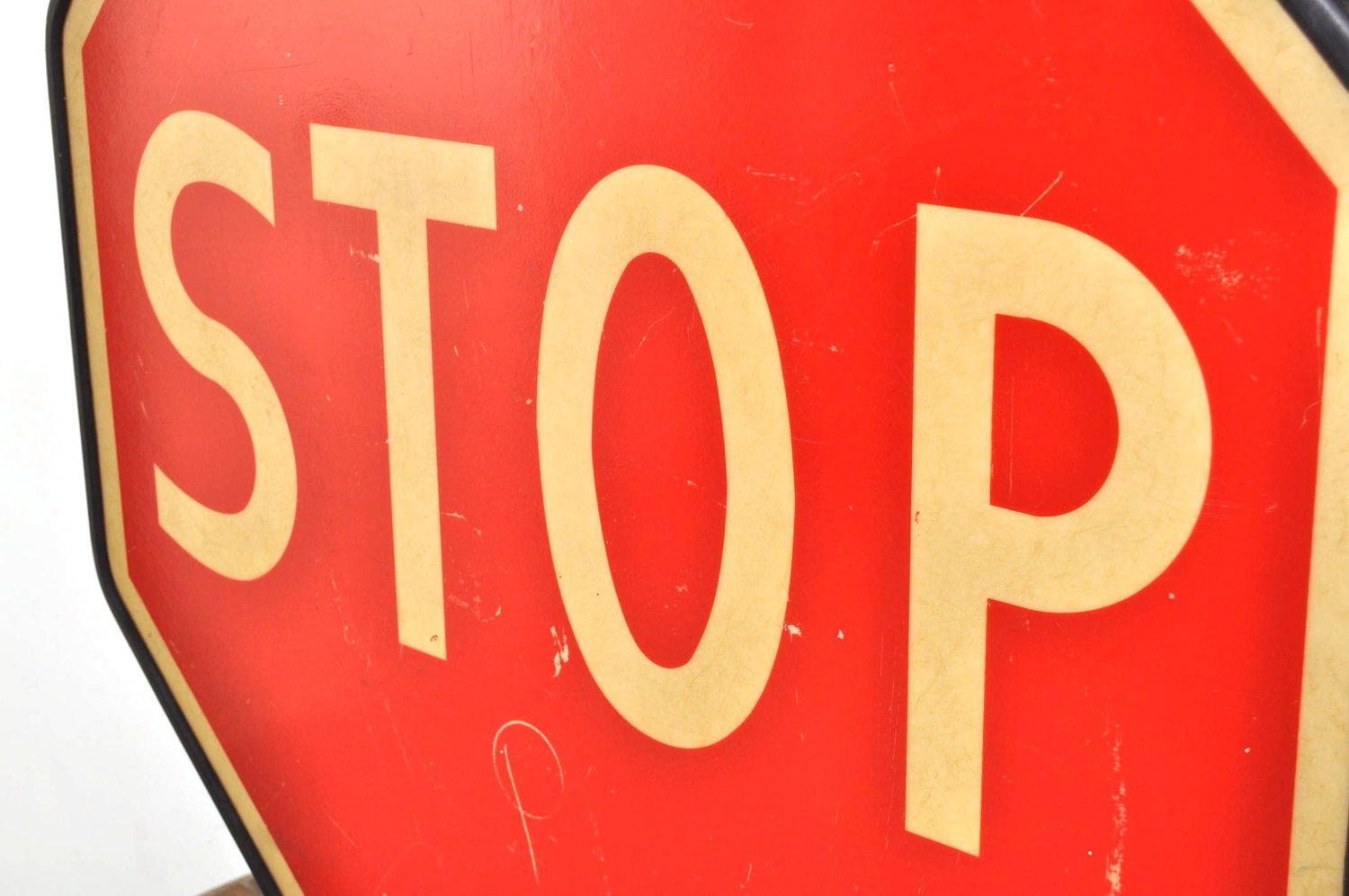 Large Vintage Traffic Stop Sign with Lighting, 1950s