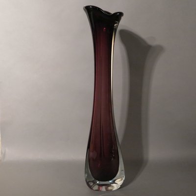 Large Vintage Violet Murano Glass Vase from Made Murano Glass, 1950s-WK-681695