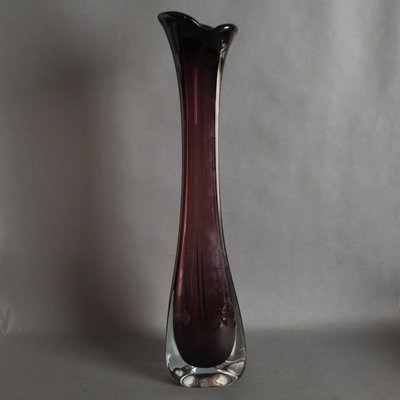 Large Vintage Violet Murano Glass Vase from Made Murano Glass, 1950s-WK-681695