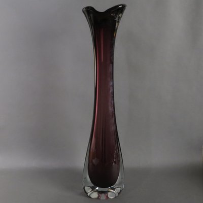 Large Vintage Violet Murano Glass Vase from Made Murano Glass, 1950s-WK-681695