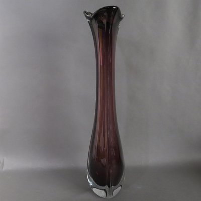 Large Vintage Violet Murano Glass Vase from Made Murano Glass, 1950s-WK-681695